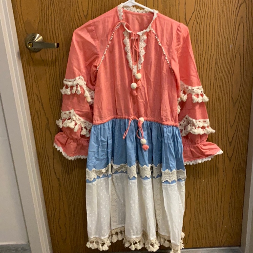 Tassel cotton dress